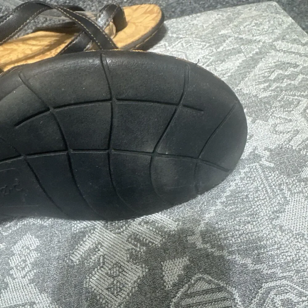 B.O.C. Dark Brown Slingback Sandals Women’s Size 6M Comfort